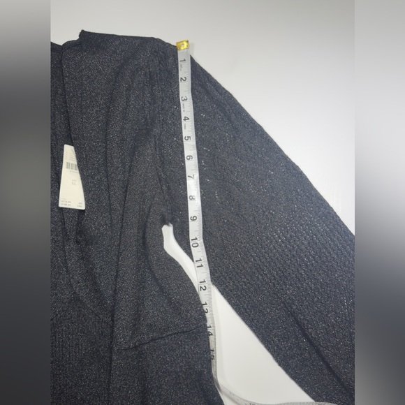 Anthropologie Glossy Black Wrap blouse 🖤✨
*NEW WITH TAGS 🏷️ - Picture 9 of 12